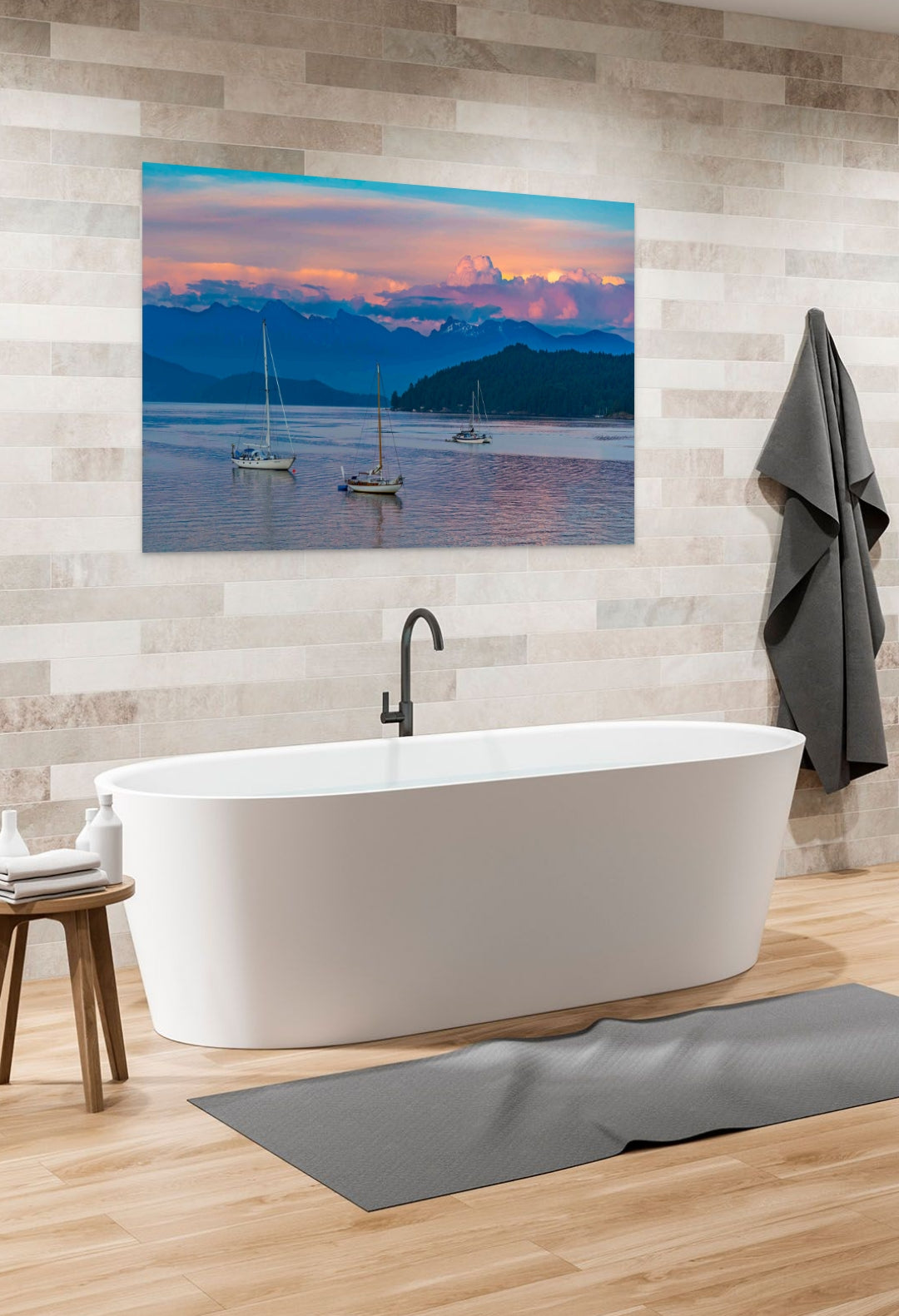 Sailboats at Sunset 40x60"