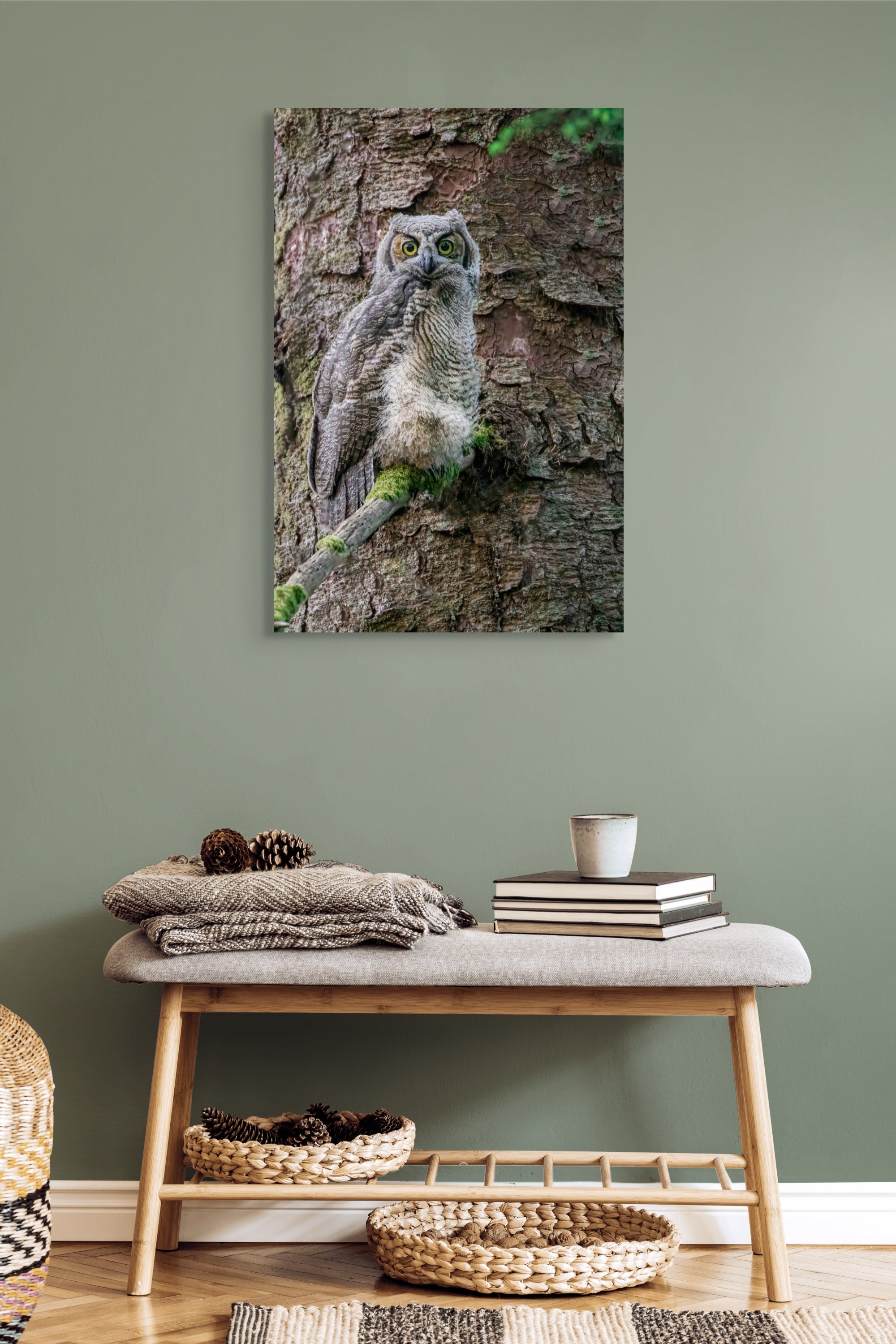 Great Horned Owlet 24x36"