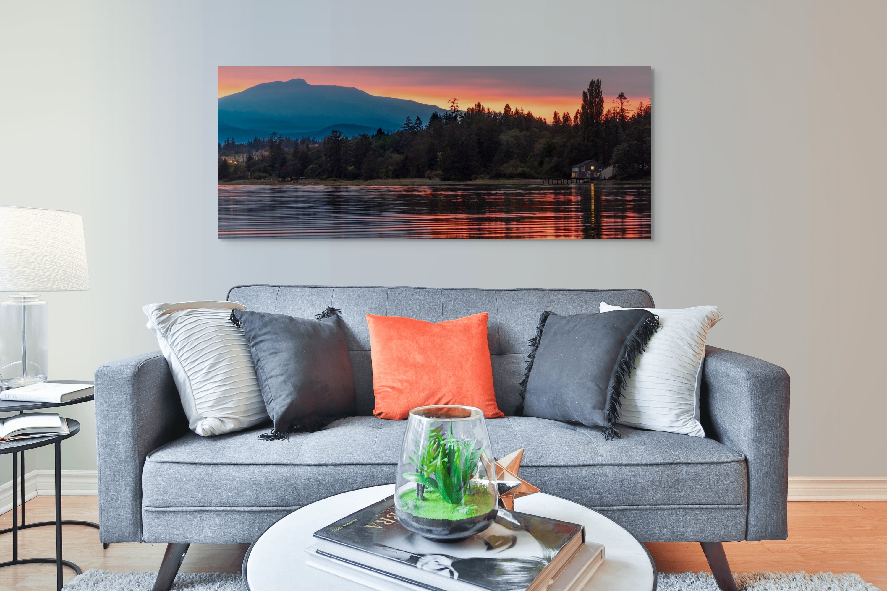 Cozy Comox Sunset Panorama 24x60"