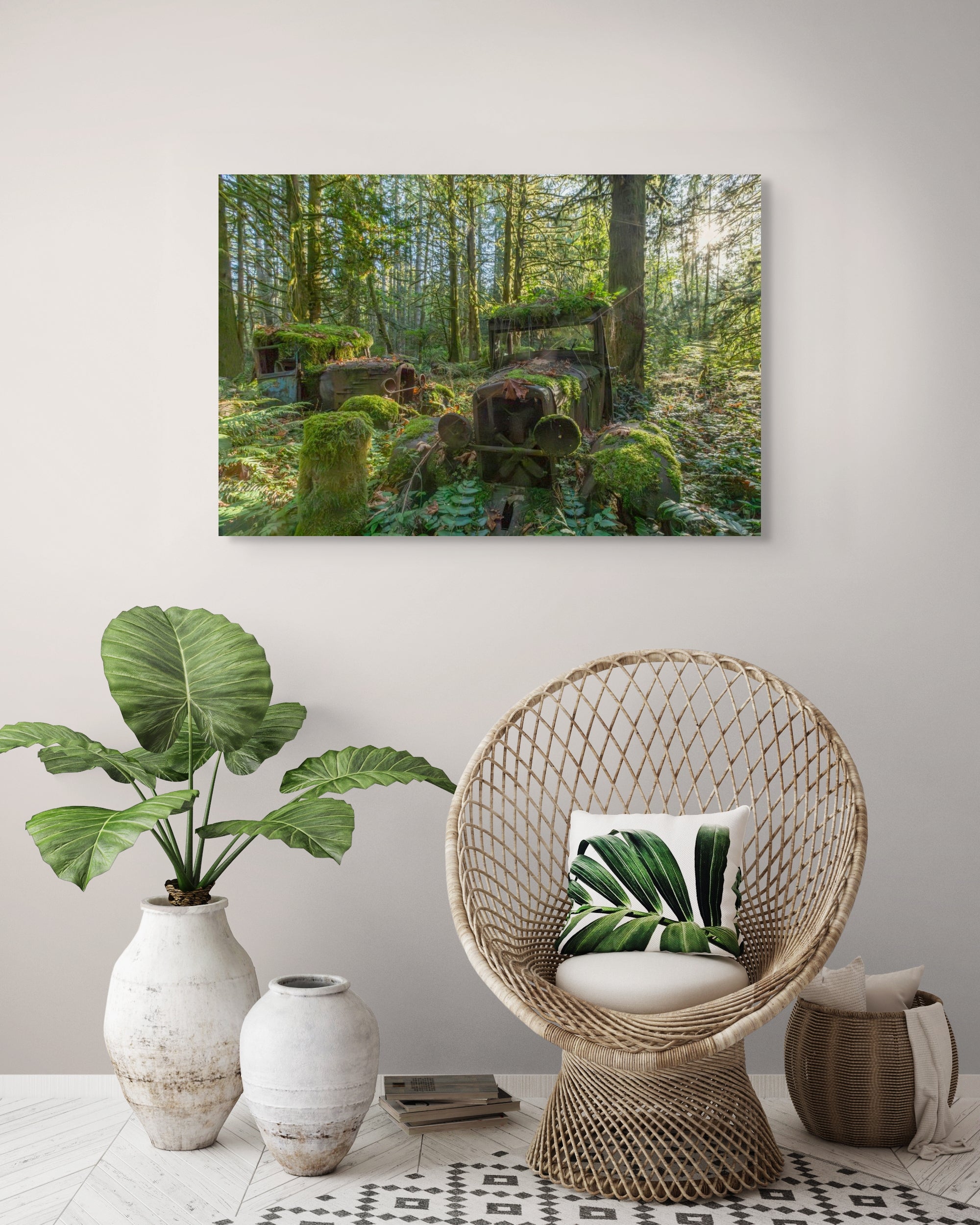 Model Ts in the Rainforest 24x36"