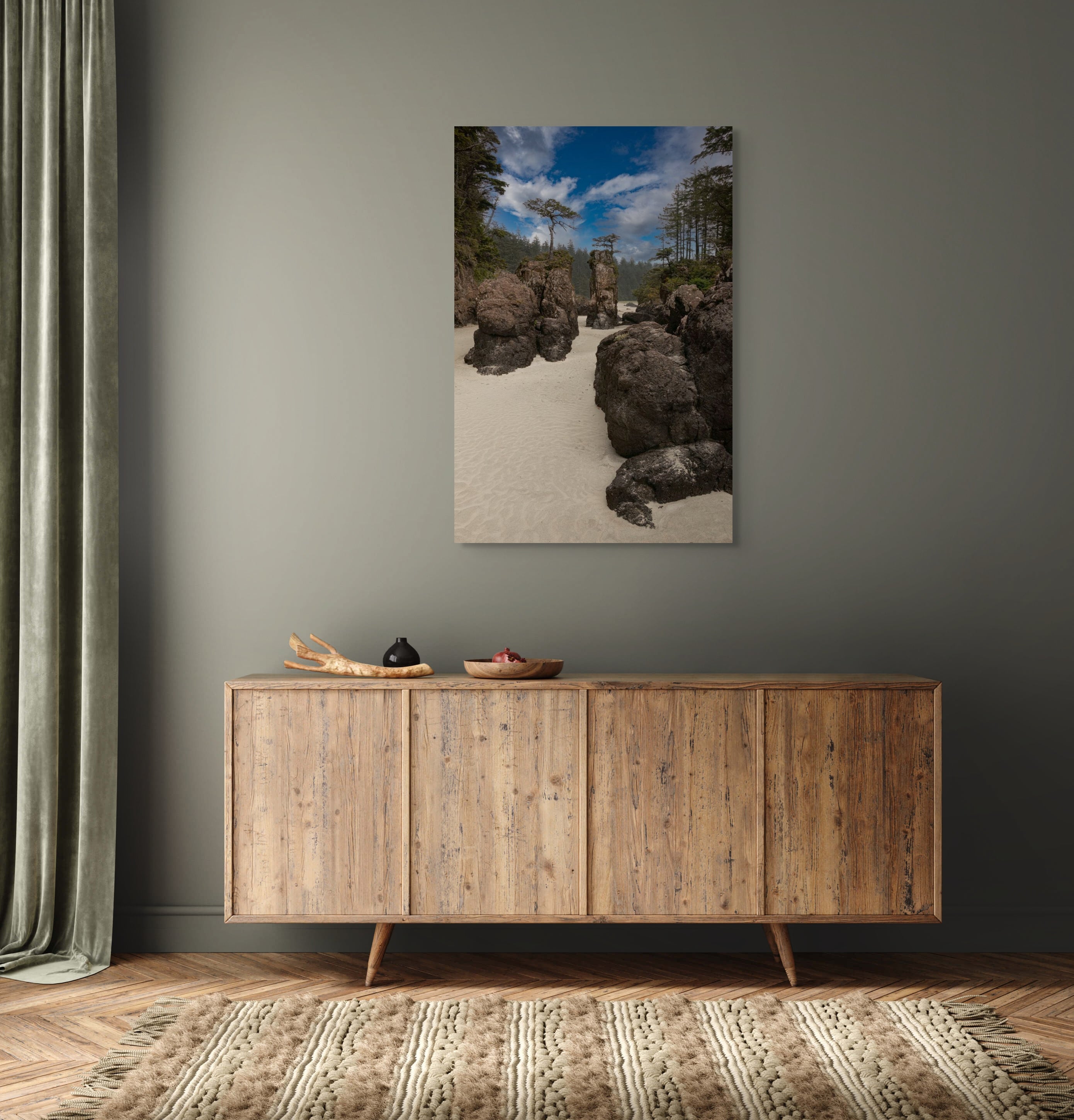 San Josef Bay Sea Stacks (portrait) 24x36"