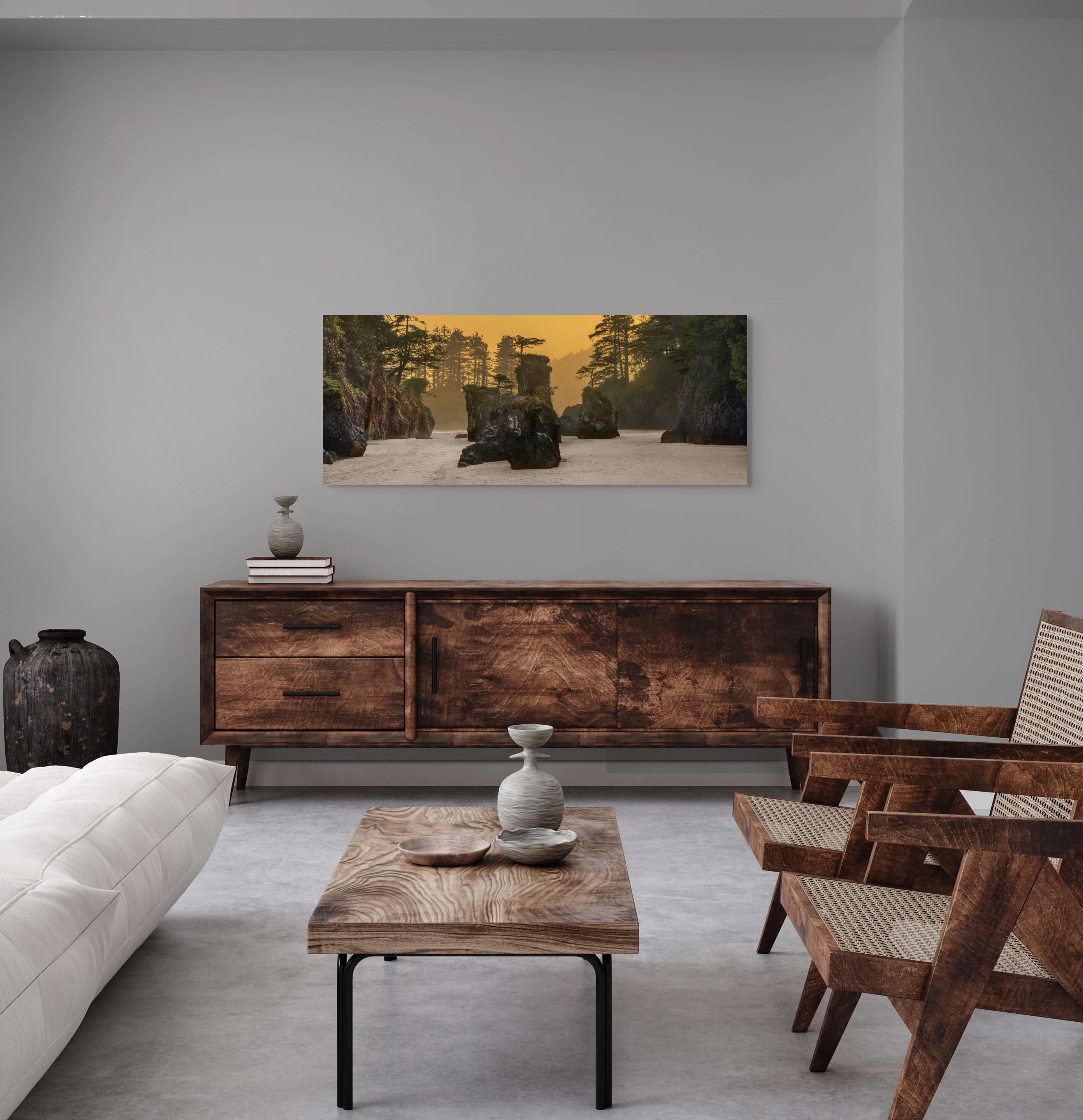 San Josef Bay Sea Stacks Panorama 24x60"