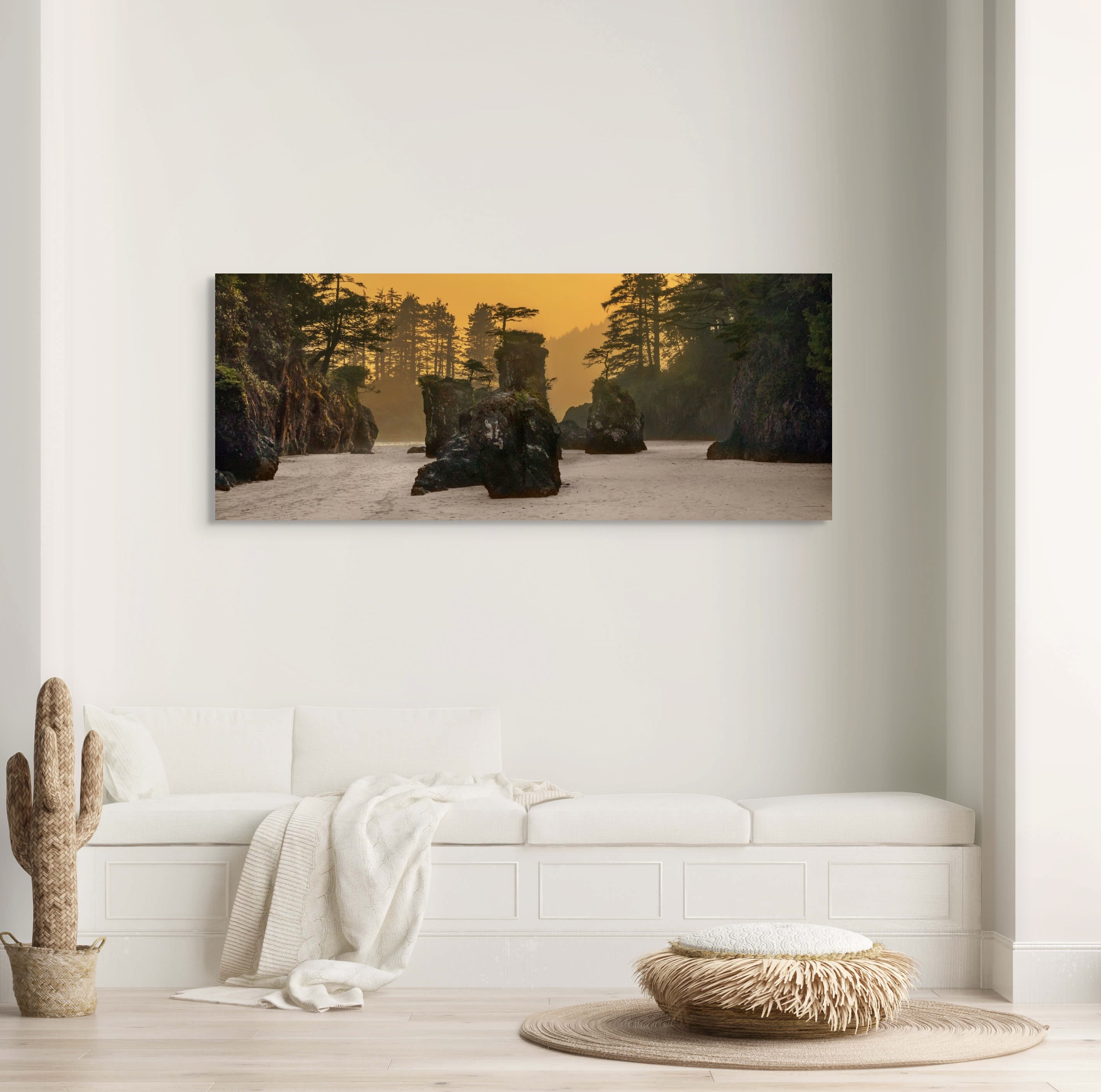 San Josef Bay Sea Stacks Panorama 24x60"