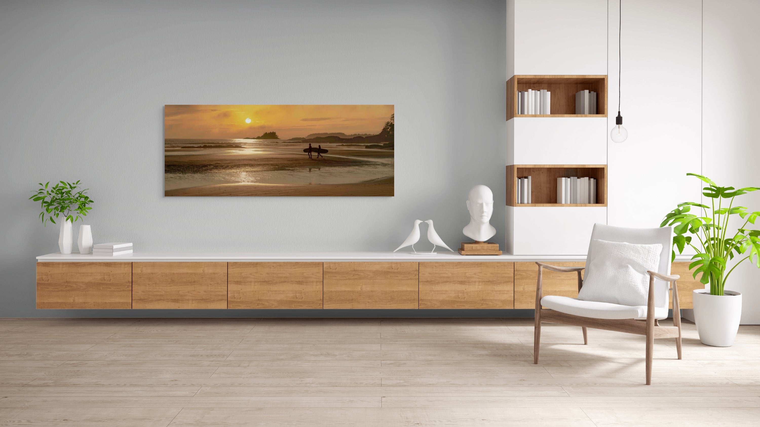 Surfer Sunset, Panorama 24x60"