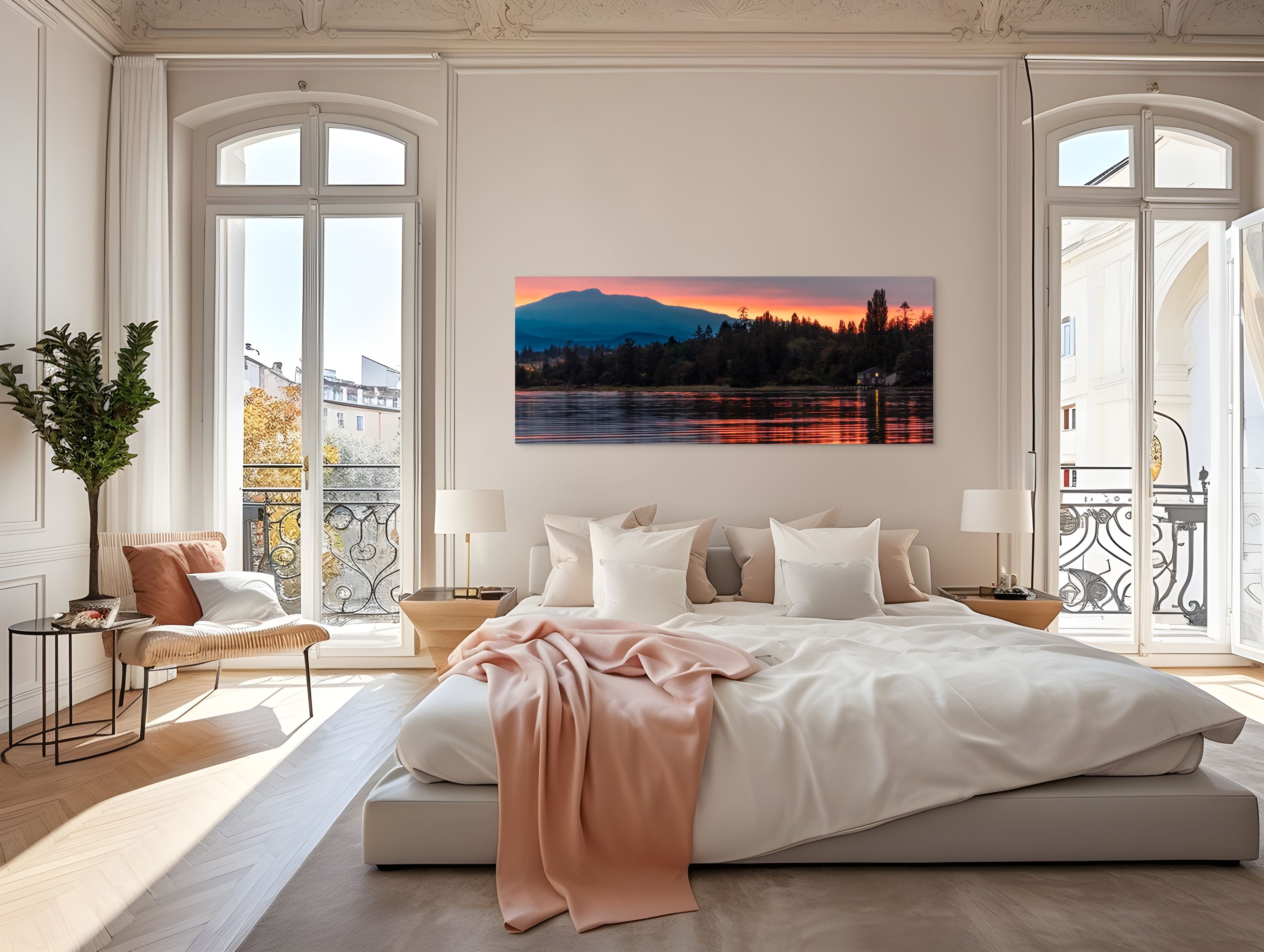Cozy Comox Sunset Panorama 24x60"
