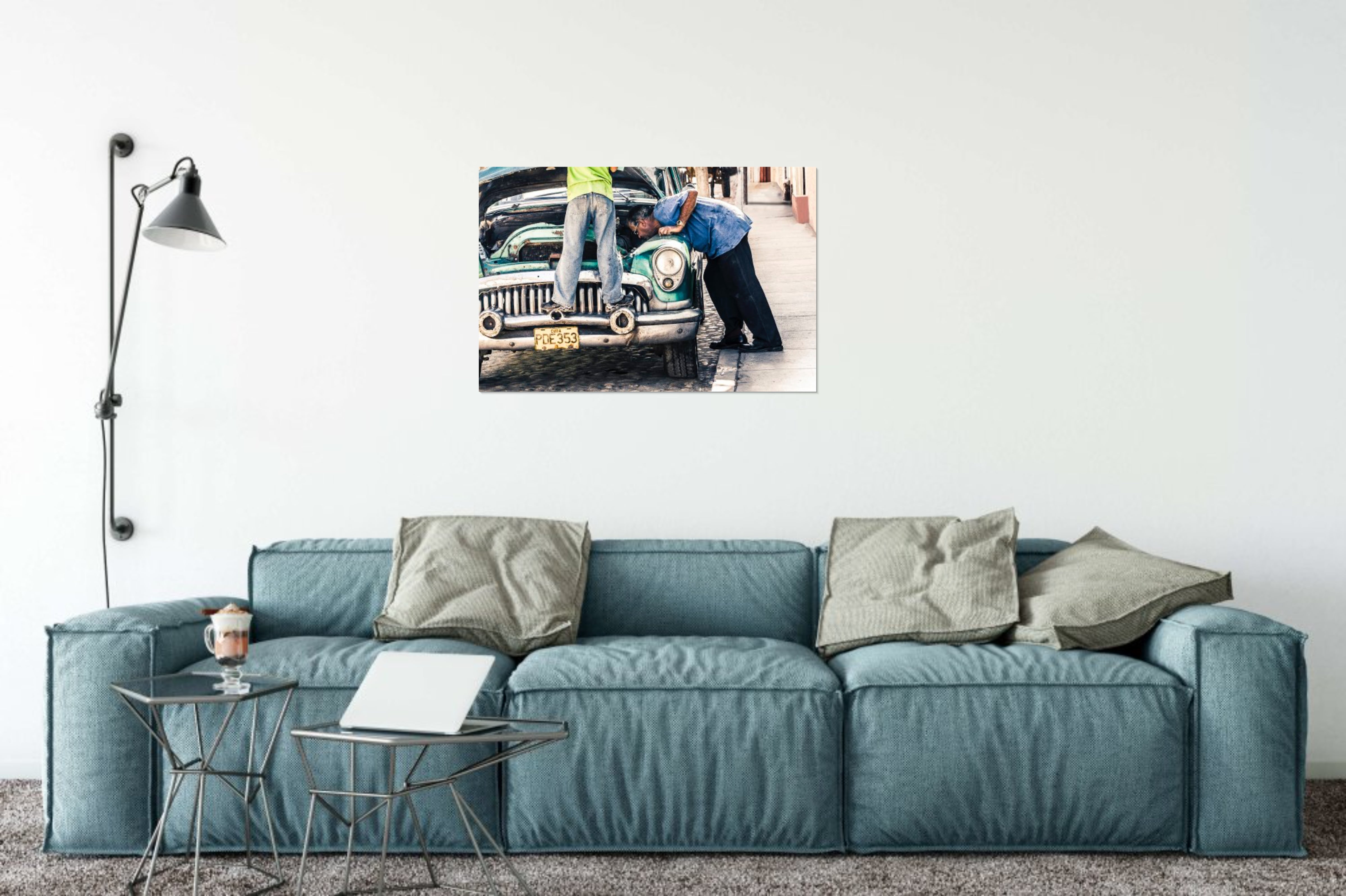 Cuban Car Repair 24x36"