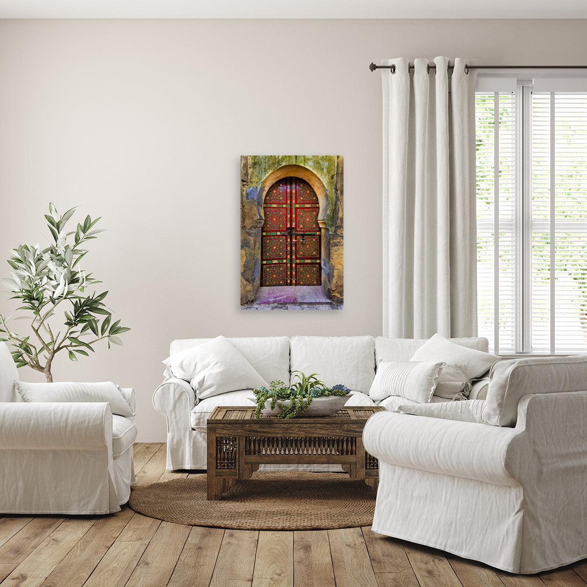 Red Moroccan Door 24x36"