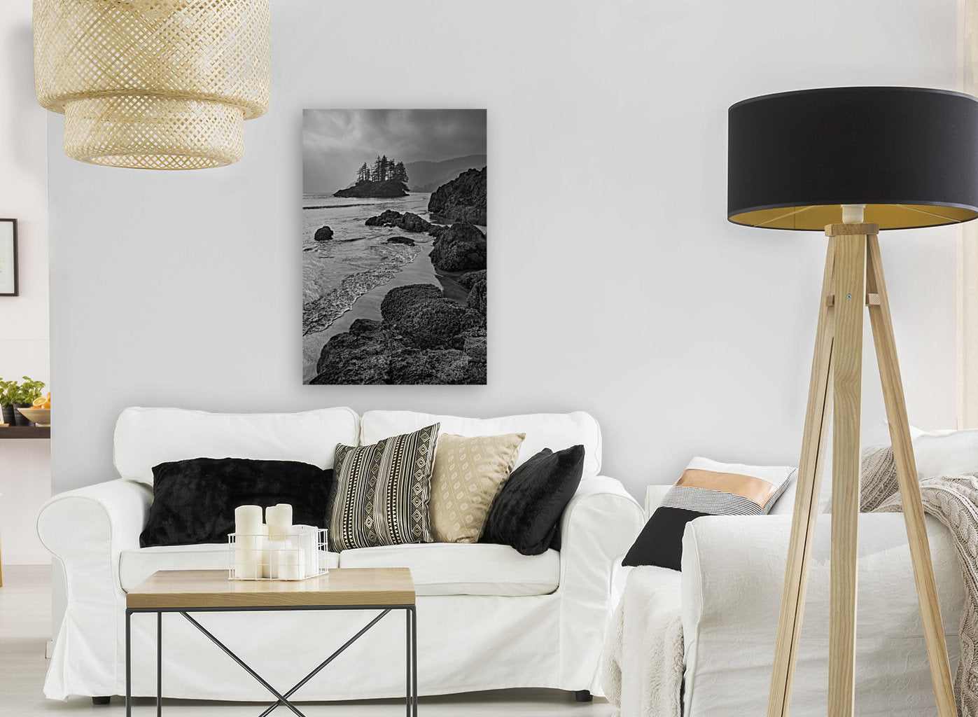 San Josef Bay Shore (B&W Portrait) 24x36"