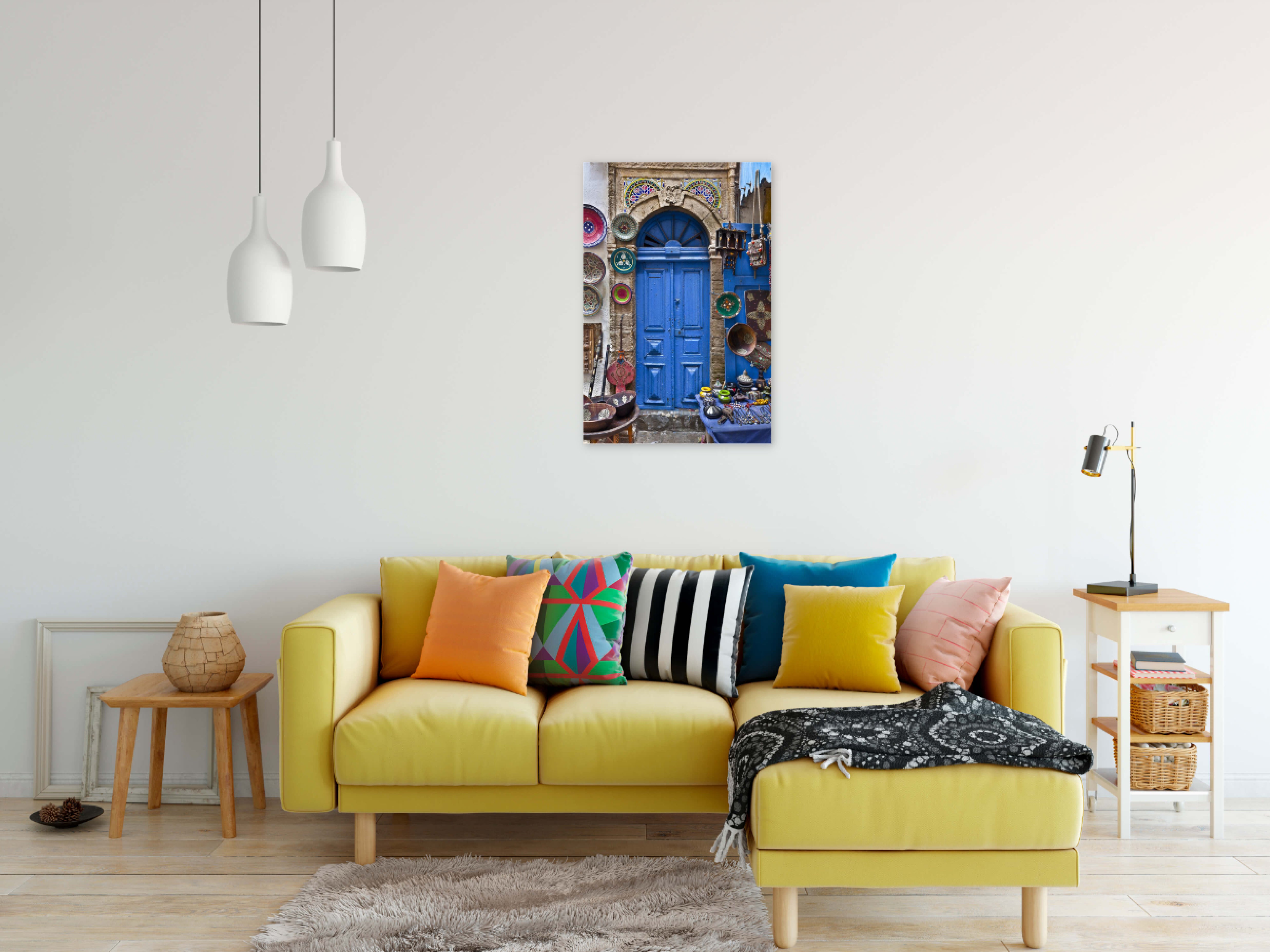 Blue Moroccan Door with Shop 24x36"