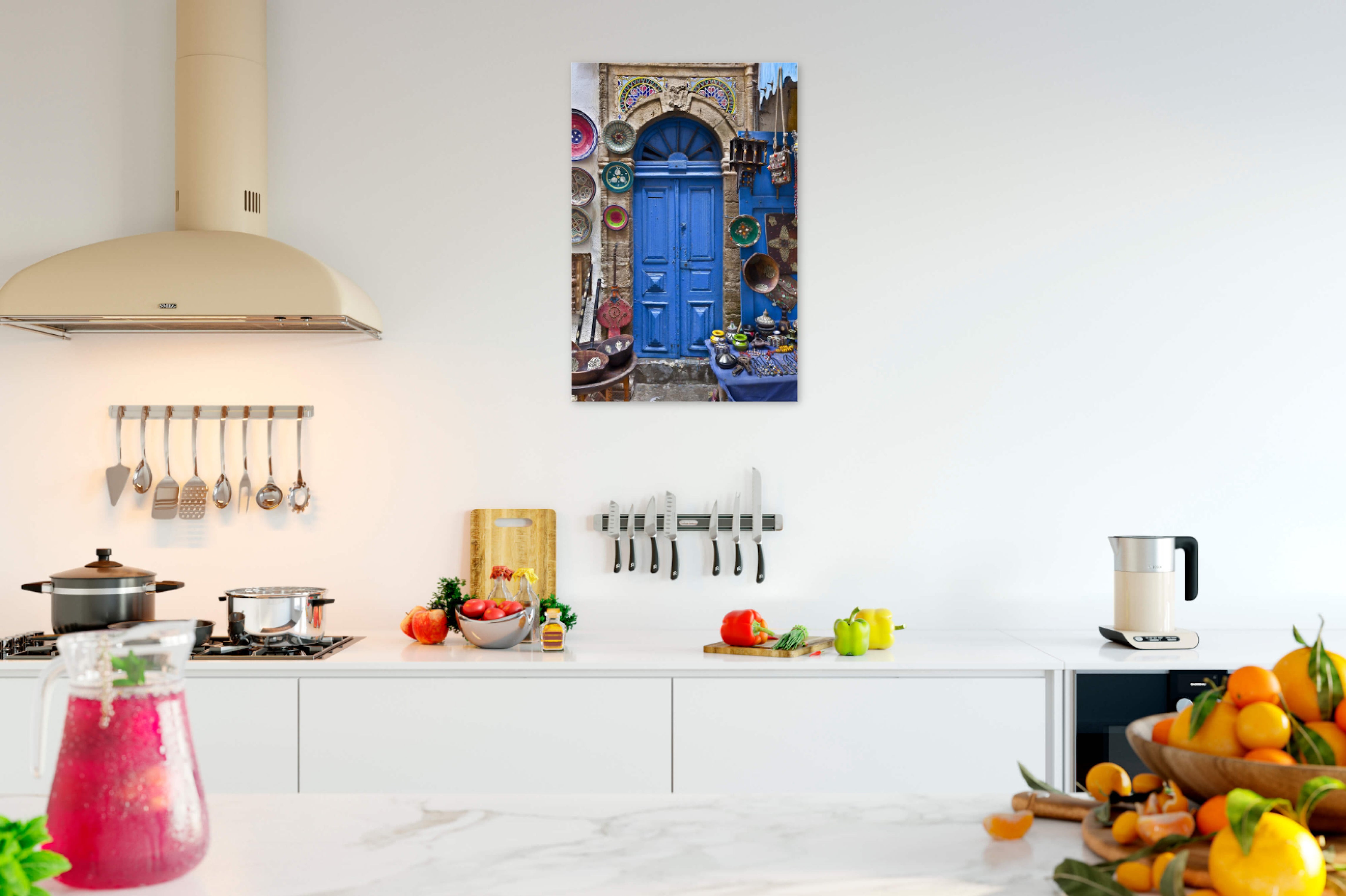Blue Moroccan Door with Shop 24x36"