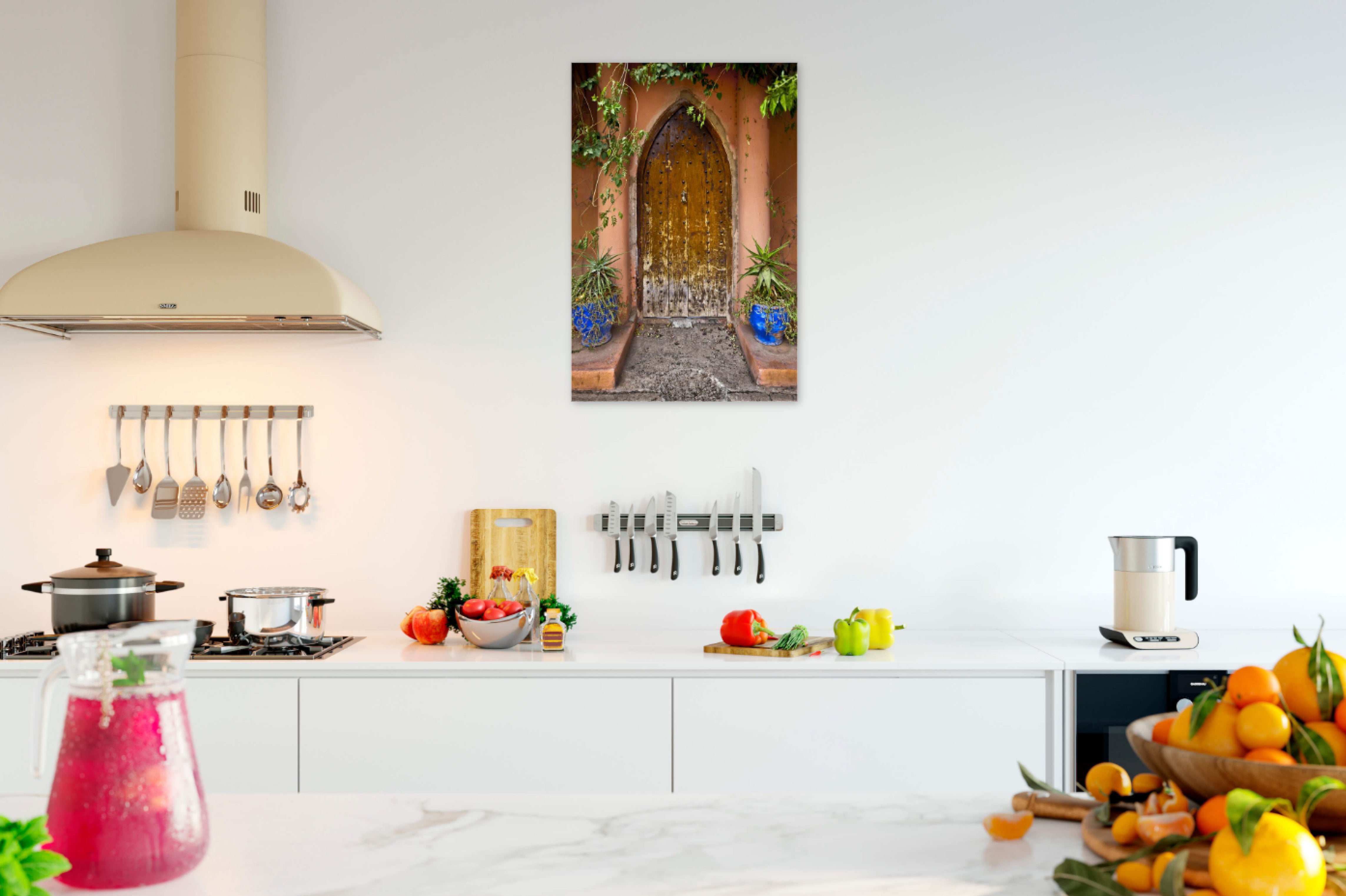 Door with Blue Pots 24x36"