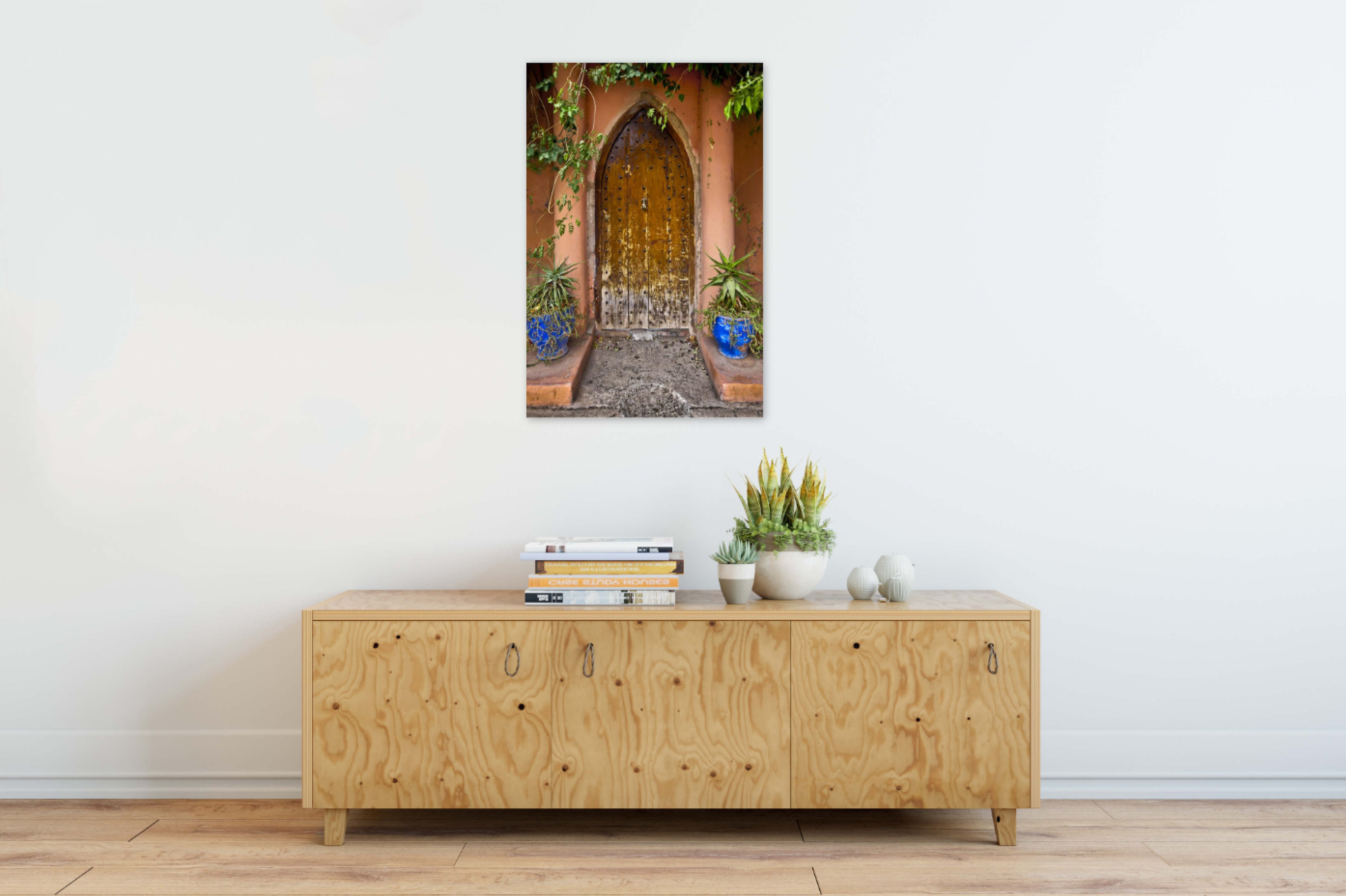 Door with Blue Pots 24x36"