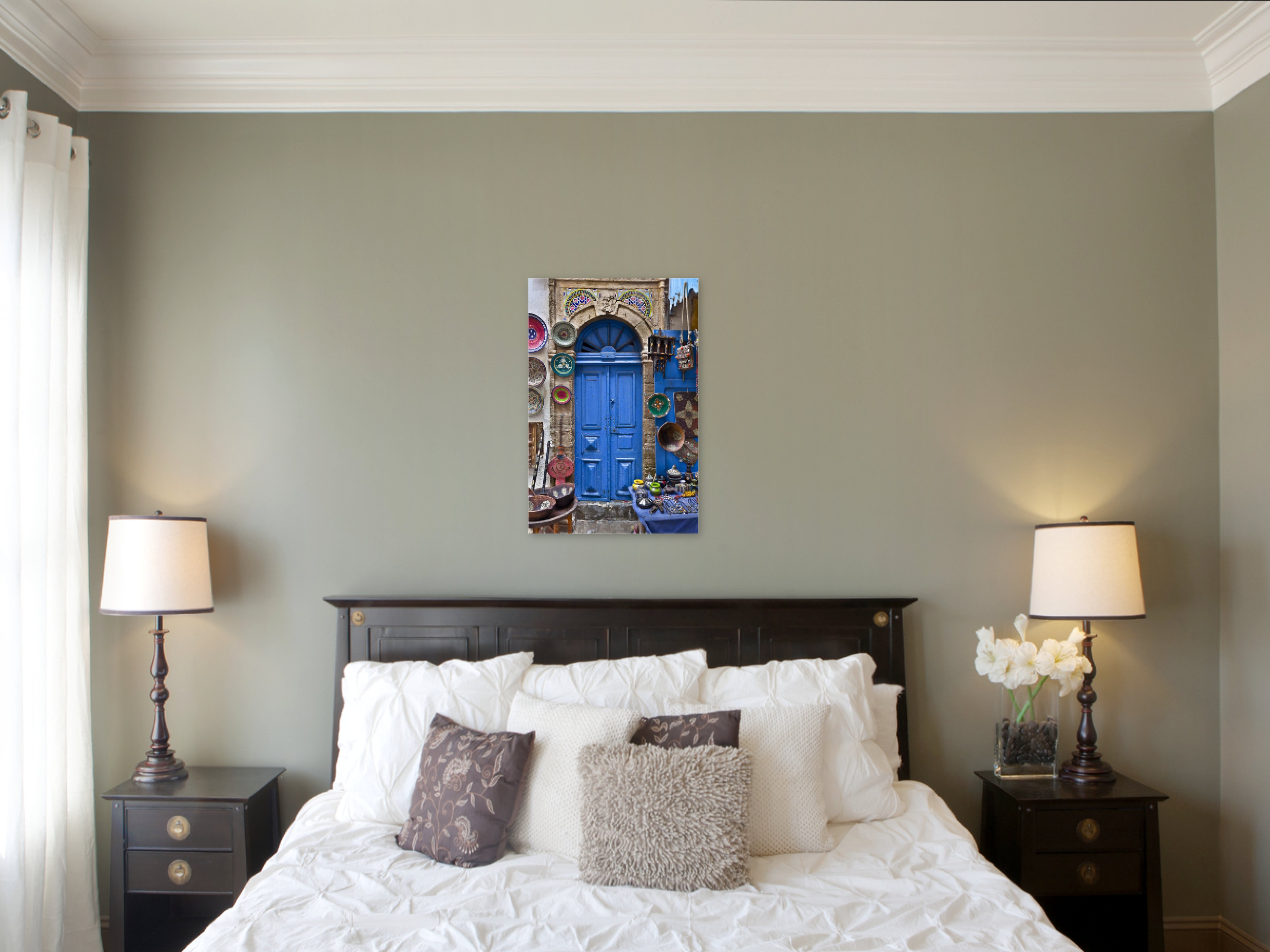Blue Moroccan Door with Shop 24x36"