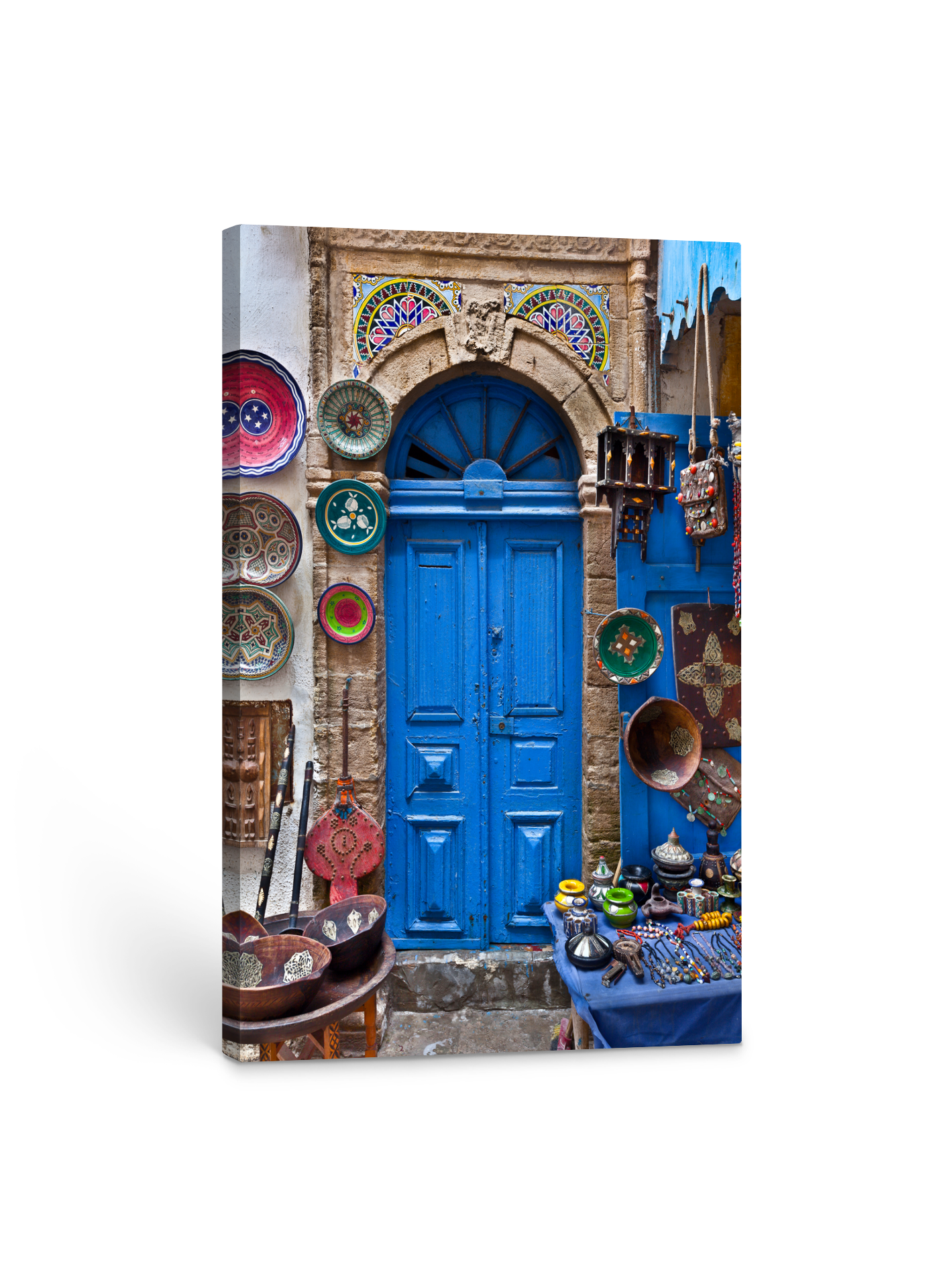 Blue Moroccan Door with Shop 24x36"