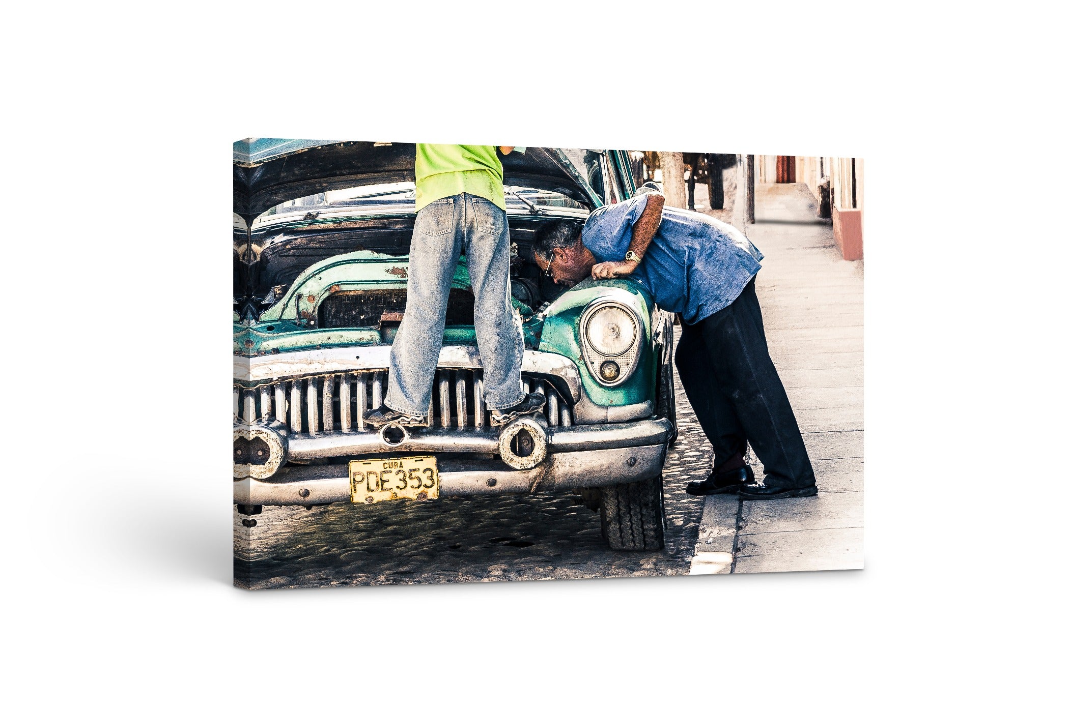Cuban Car Repair 24x36"