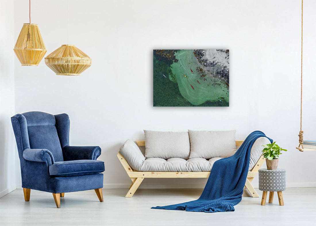 Six Kayakers 24x36"