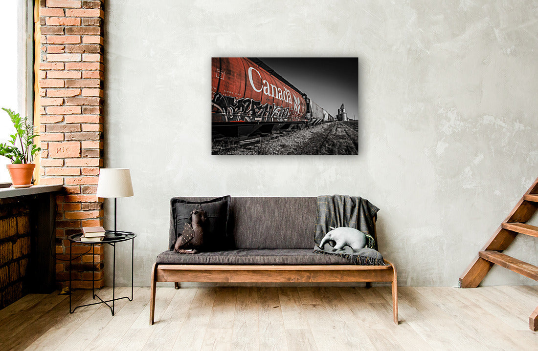 CN Rail Car Graffiti 24x36"