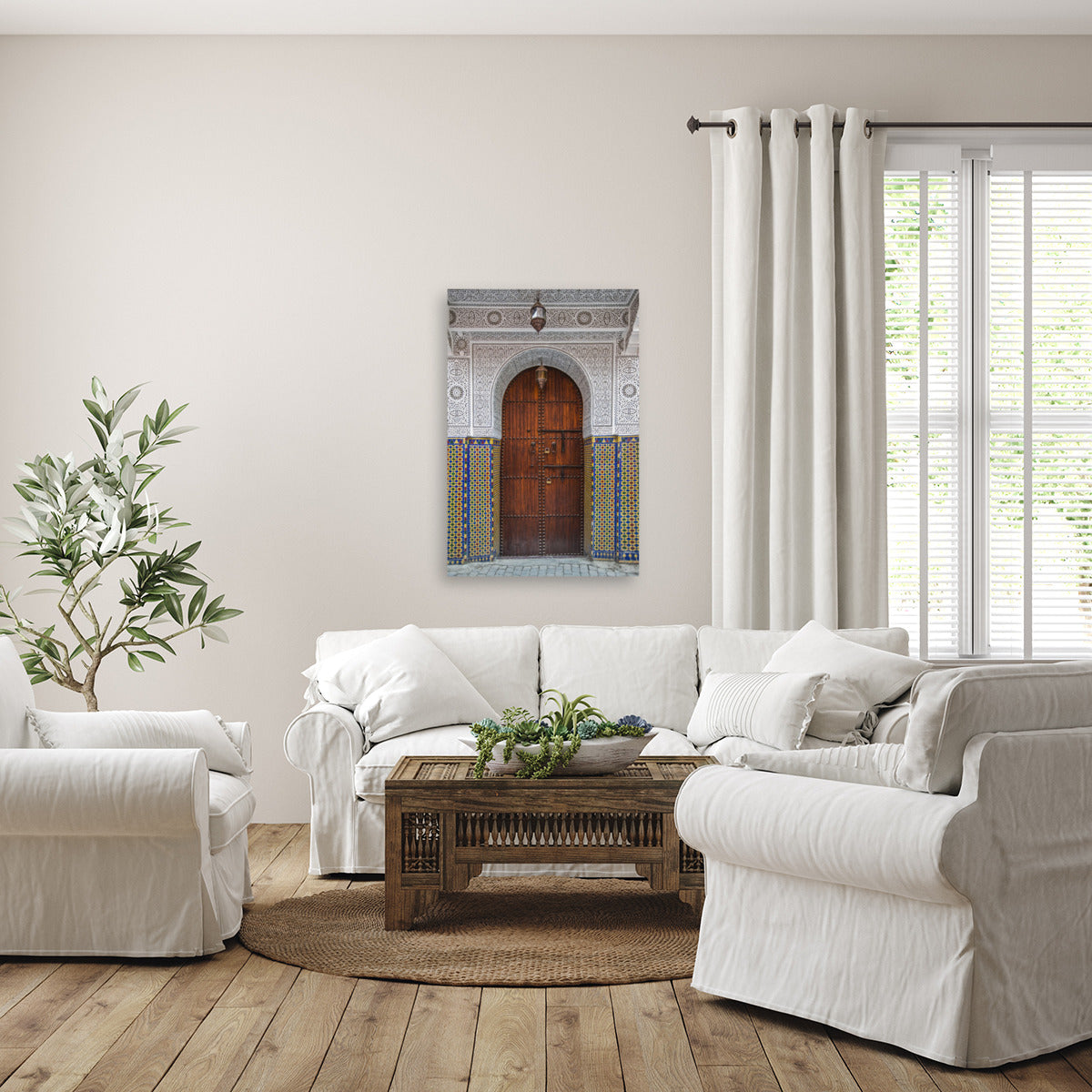 Yellow Tiled Moroccan Door 24x36"