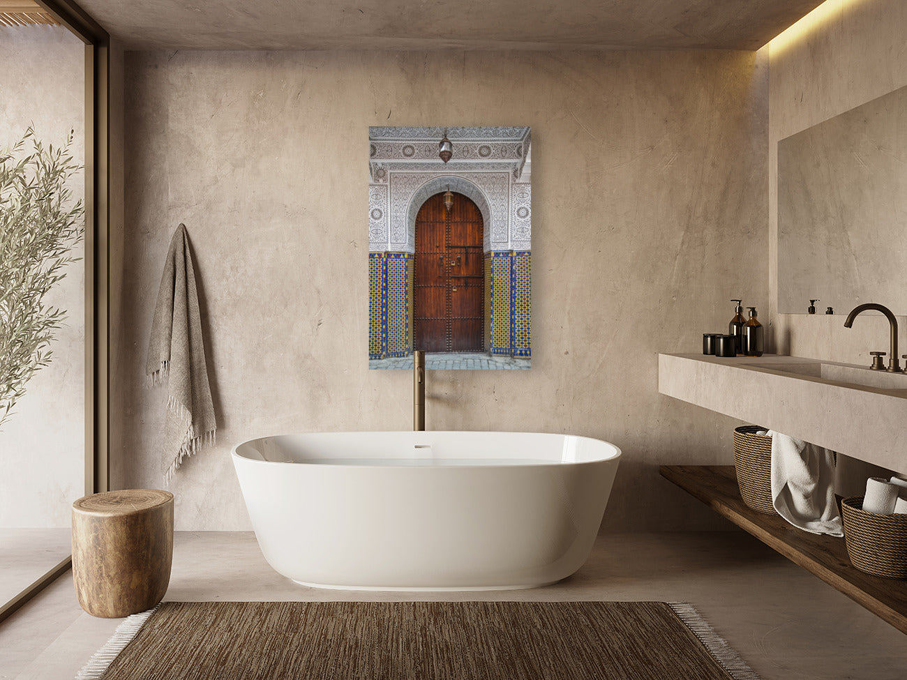 Yellow Tiled Moroccan Door 24x36"