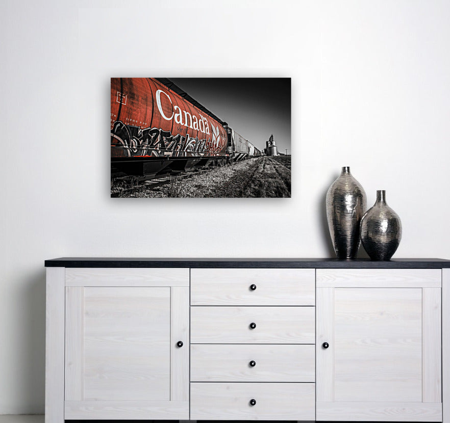 CN Rail Car Graffiti 24x36"