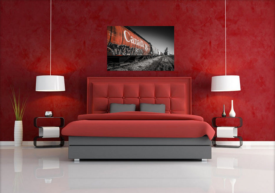 CN Rail Car Graffiti 24x36"