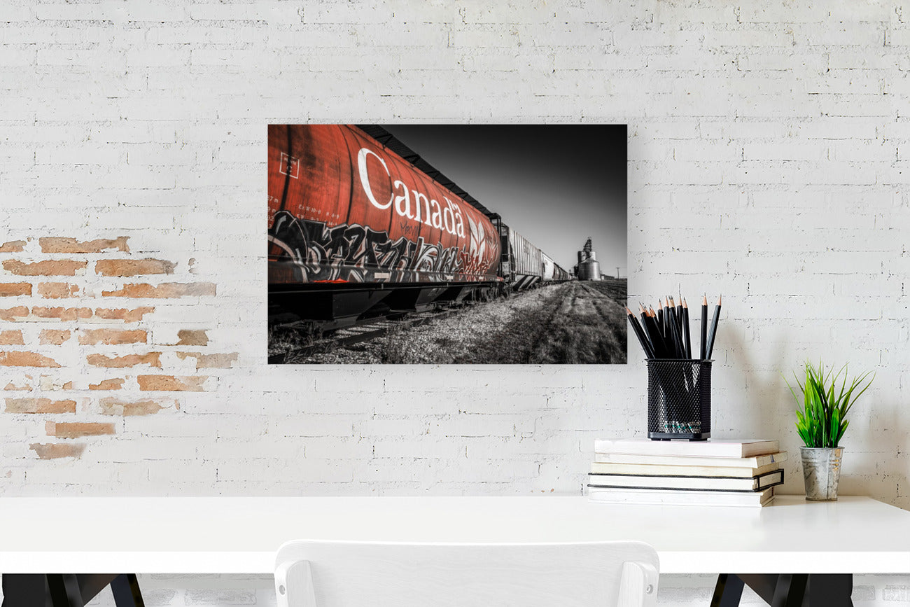 CN Rail Car Graffiti 24x36"