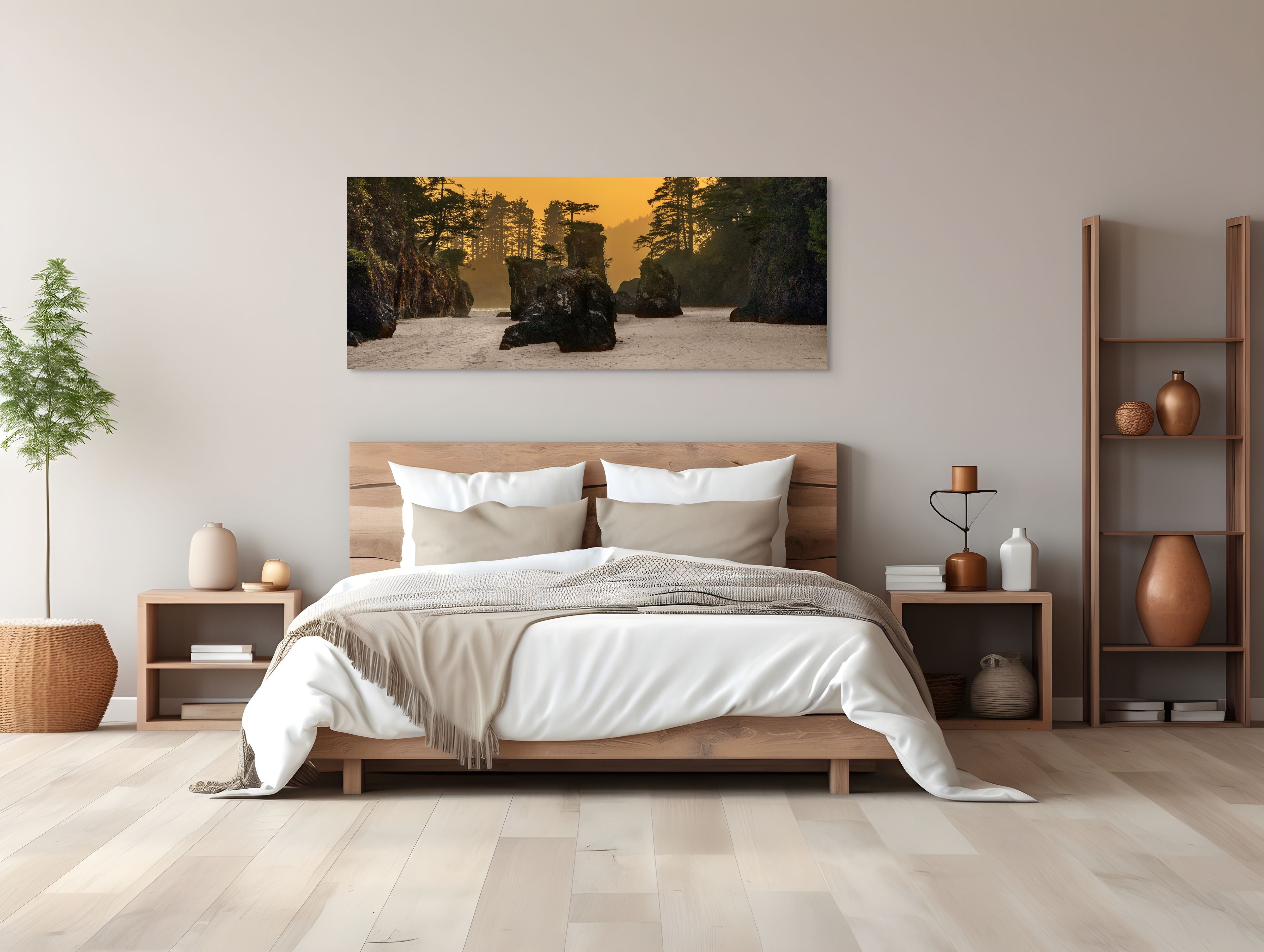 San Josef Bay Sea Stacks Panorama 24x60"