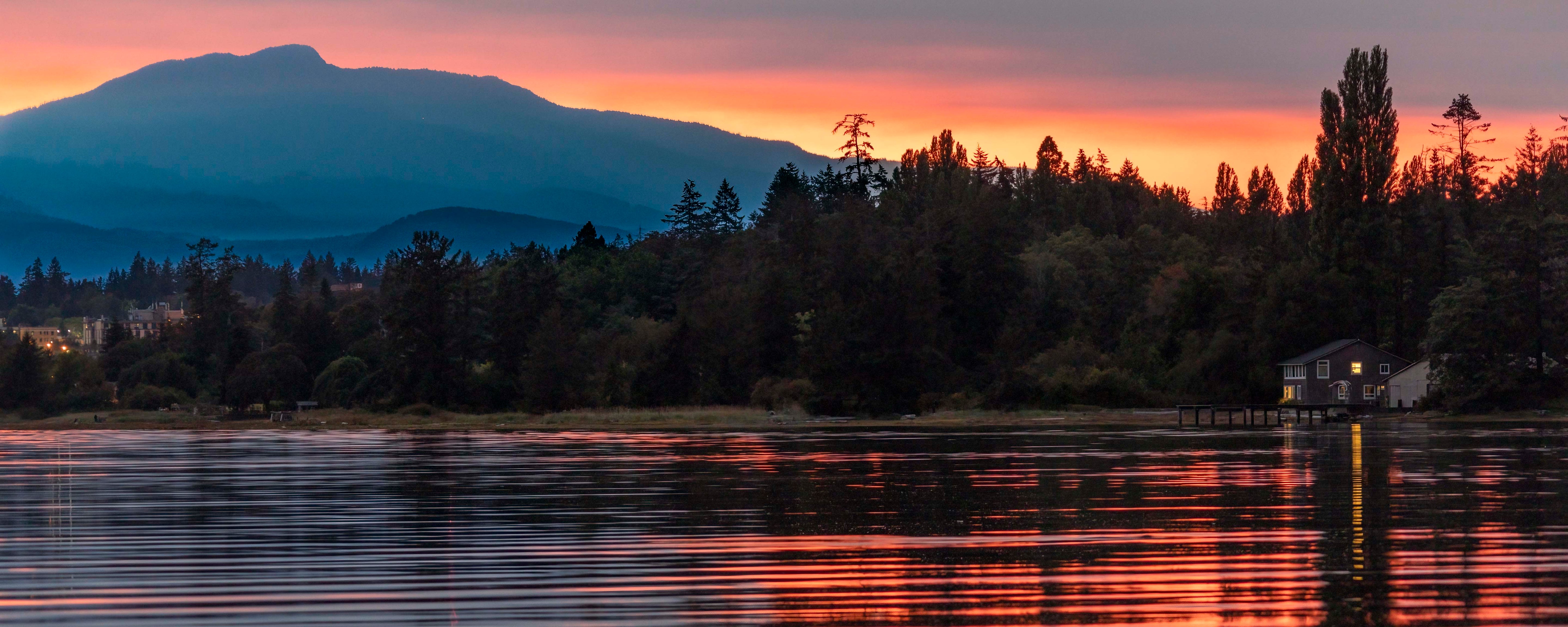 Cozy Comox Sunset Panorama 24x60"