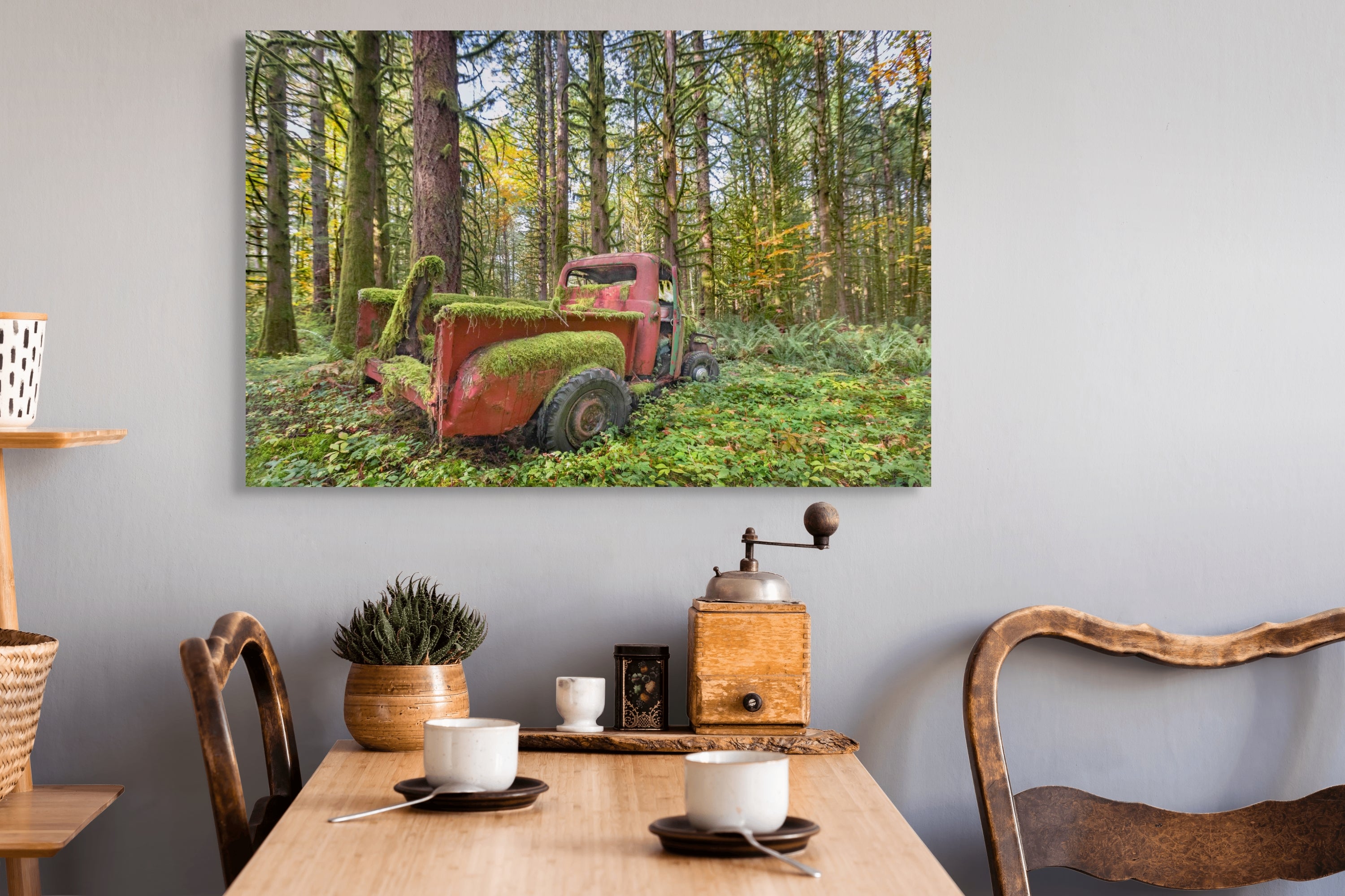 Red Truck in the Rainforest 24x36"