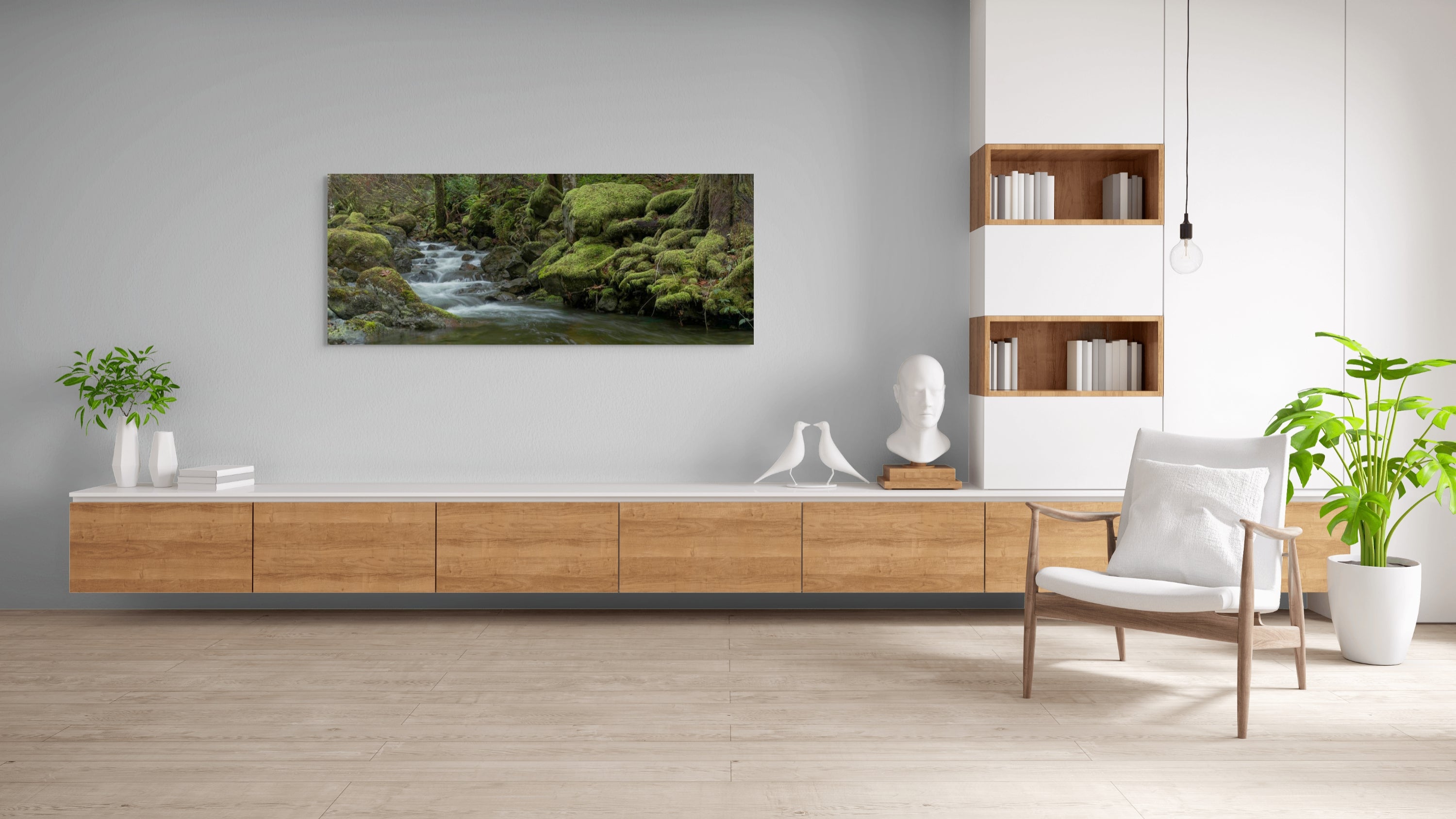 Mossy Stream, Panorama 24x60"