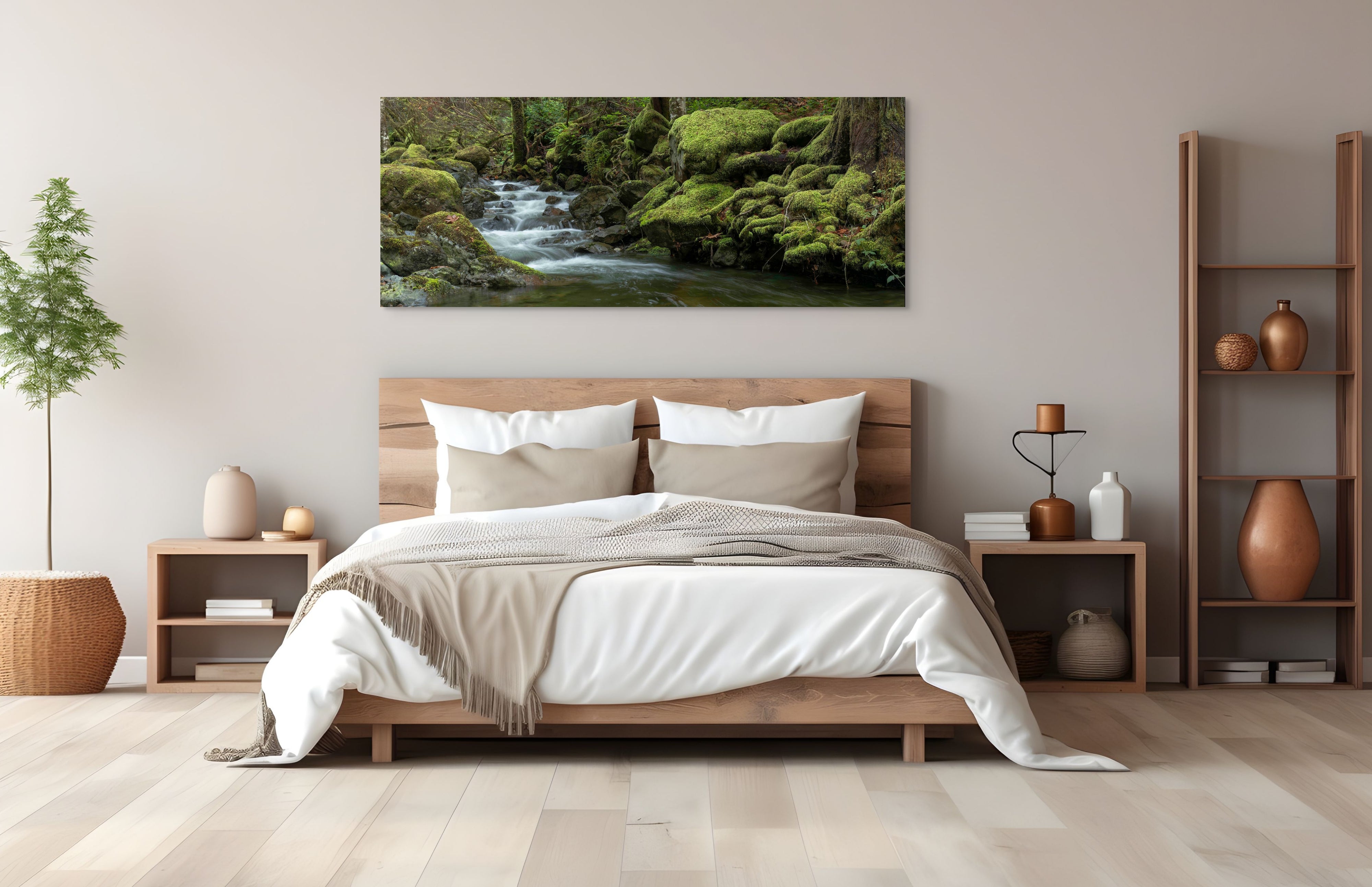 Mossy Stream, Panorama 24x60"