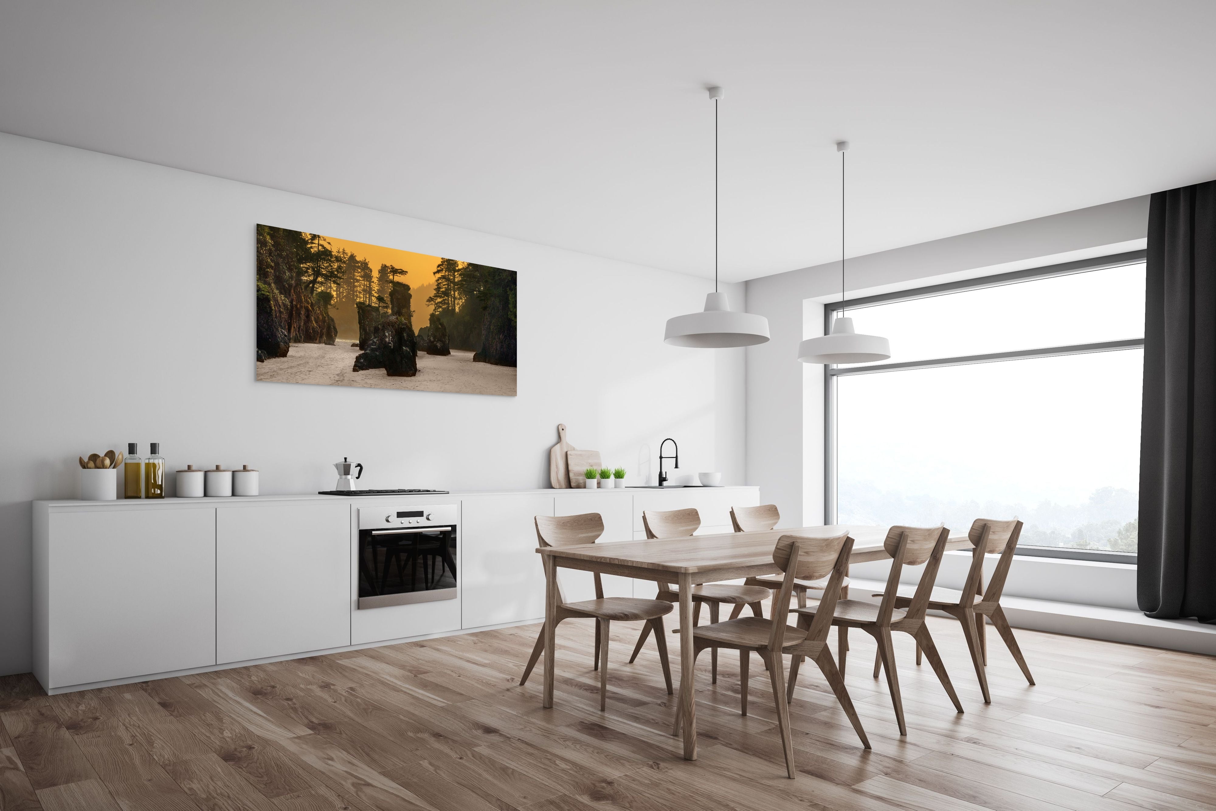 San Josef Bay Sea Stacks Panorama 24x60"