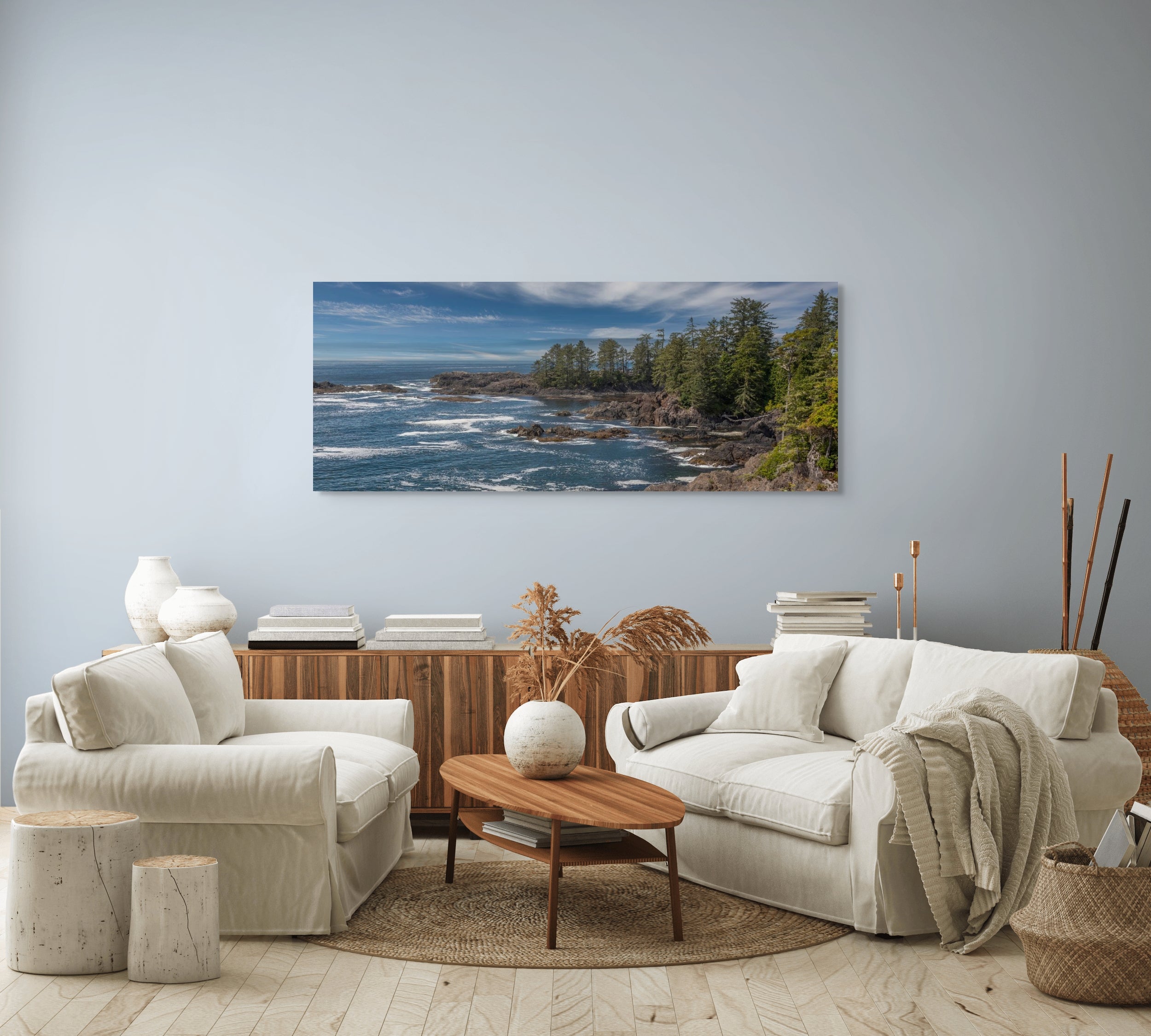 Windblown Wild Pacific Panorama 24x60"