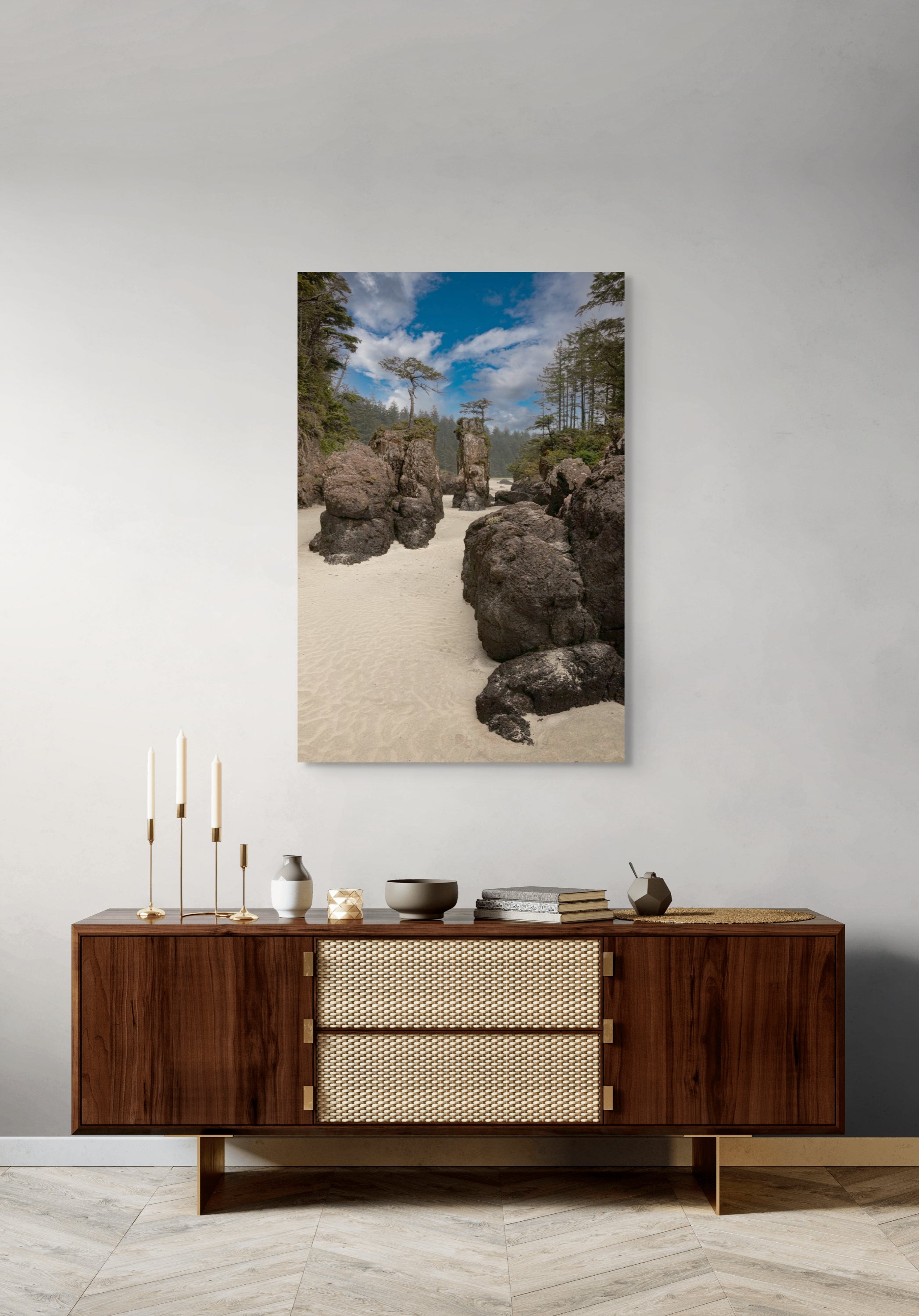 San Josef Bay Sea Stacks (portrait) 24x36"