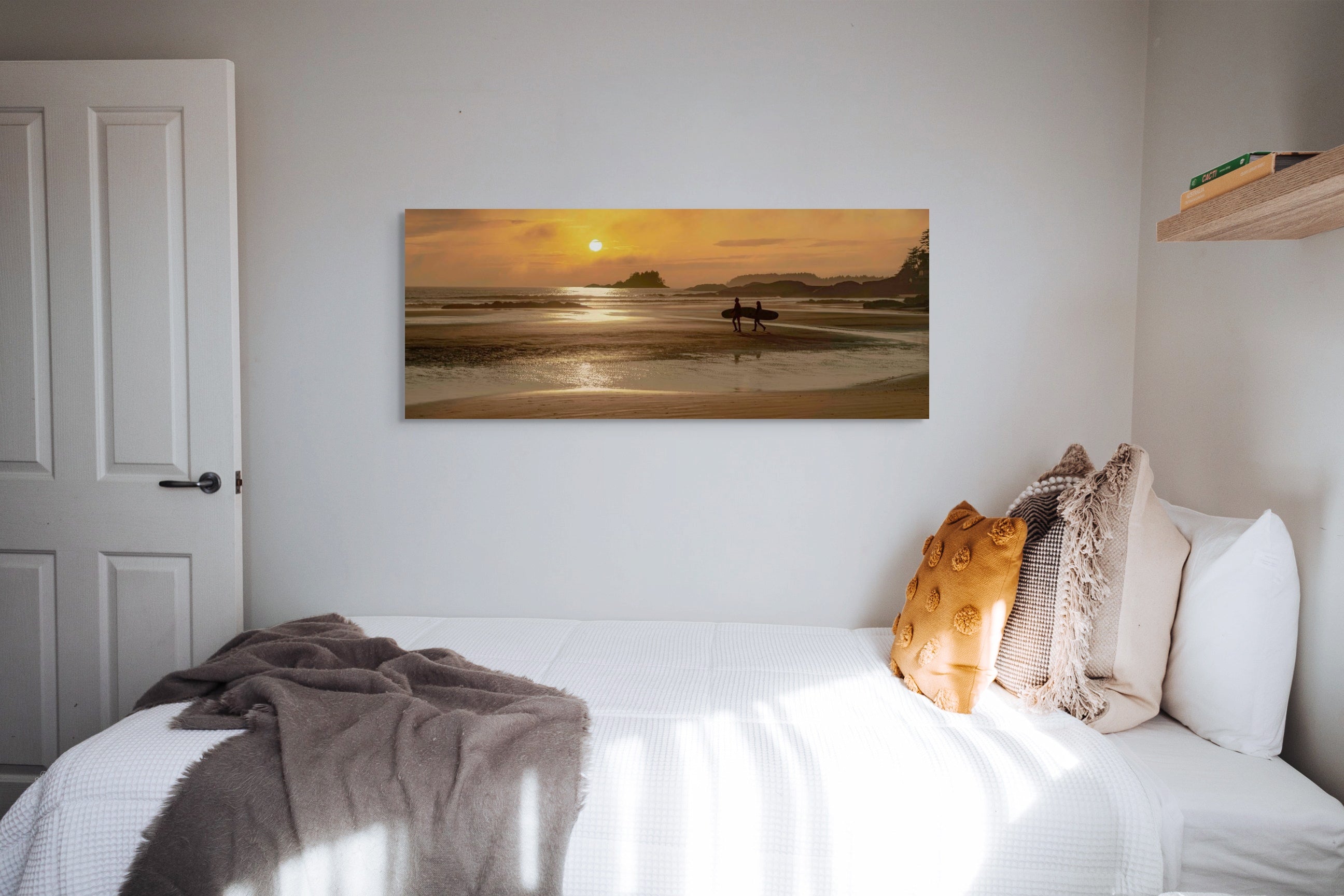 Tofino Surfer Sunset, Panorama 24x60"