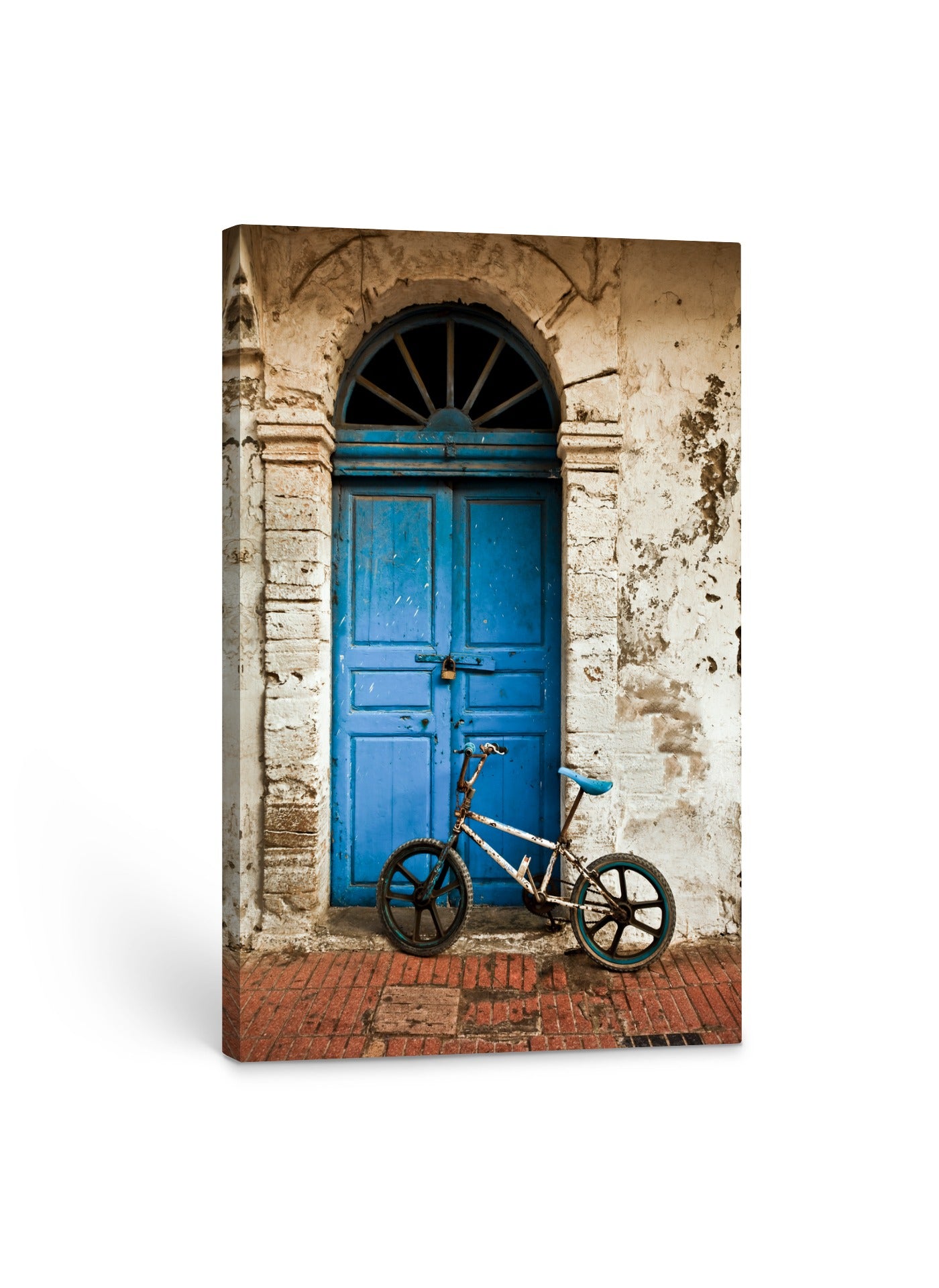 Blue Door with Bicycle 24x36"